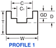 ANSI Standard Roller Chain Guide - Profile 1